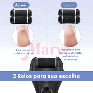 Lixa Elétrica Profissional - Portátil e Recarregável + BRINDE kit SPA para os pés - Maryê